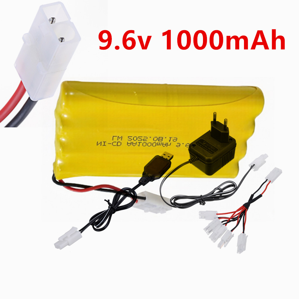 Rc Hobby Boat - 9.6v 1000mAh Ni-CD AA Rechargeable Battery