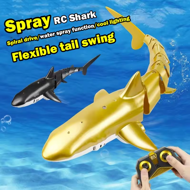 Rc Submarine Water - Smart Rc Shark Whale Spray Water