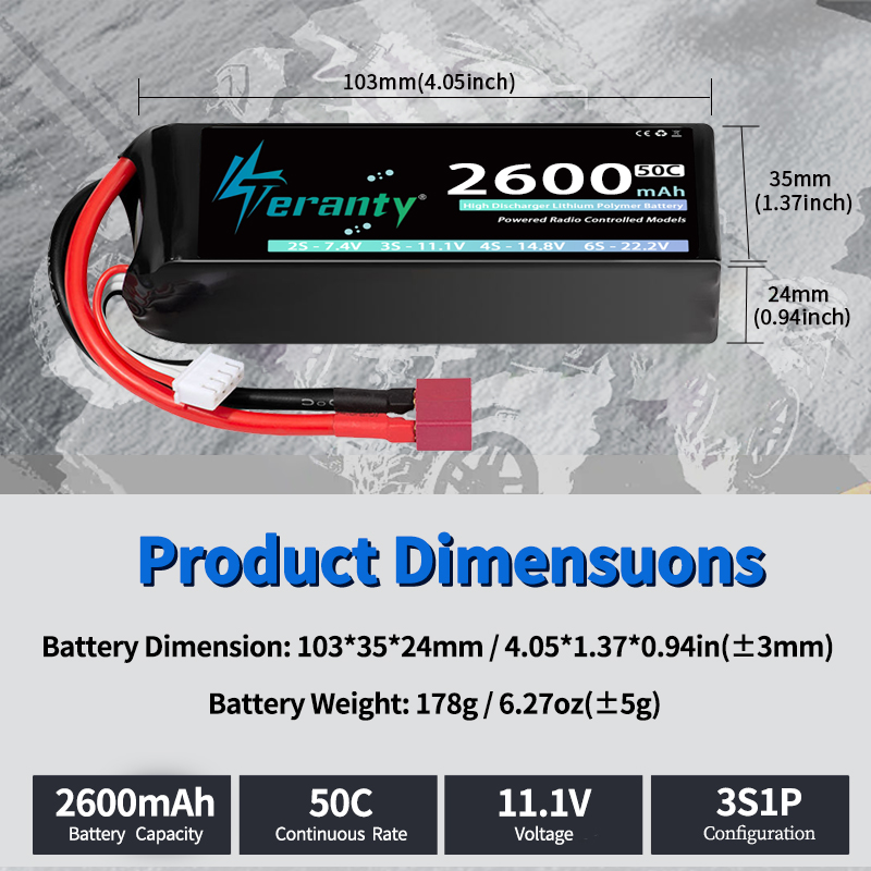 TERANTY 3S 2200/2400/2600mAh L - Rc Hobby Boat recension och pris