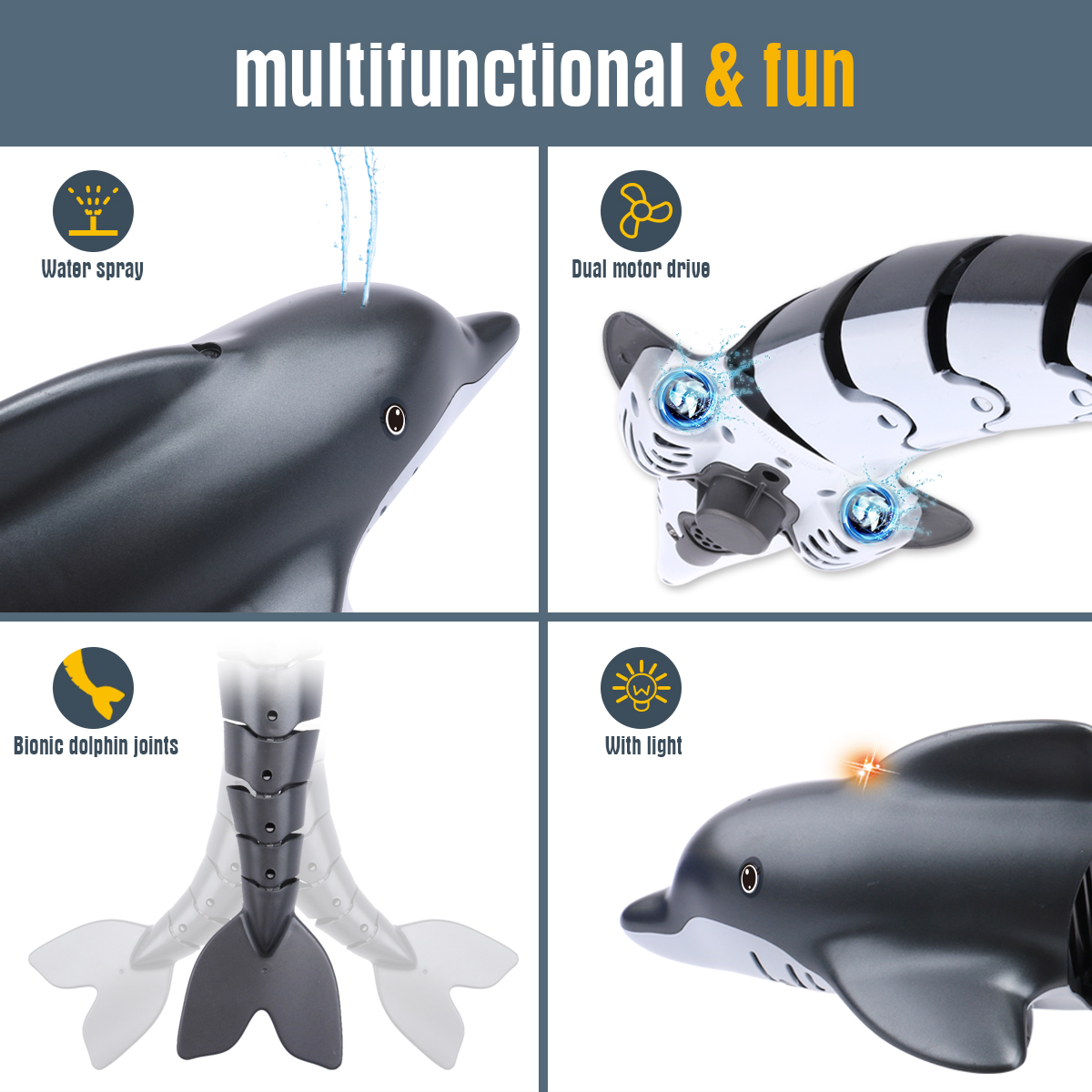 Shark  Rc Dolphin whale Spray  - Rc Submarine Water recension och pris