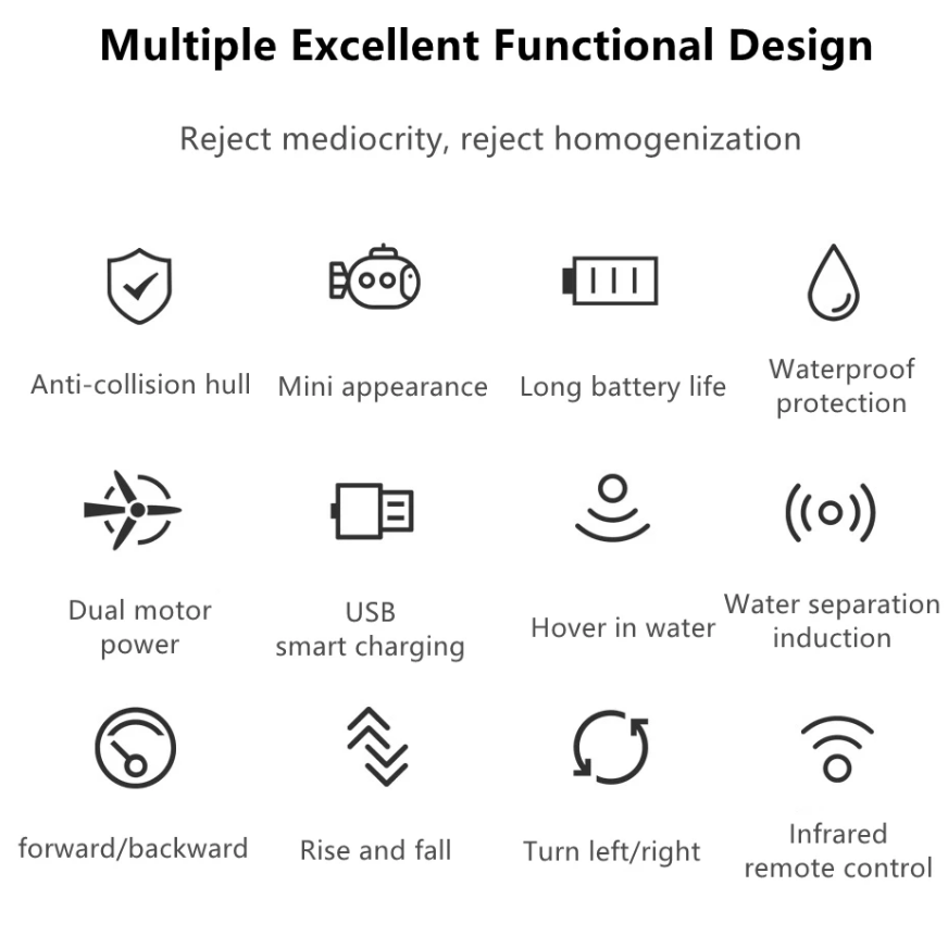 Simulation Micro Wireless Remo - Rc Submarine Water recension och pris