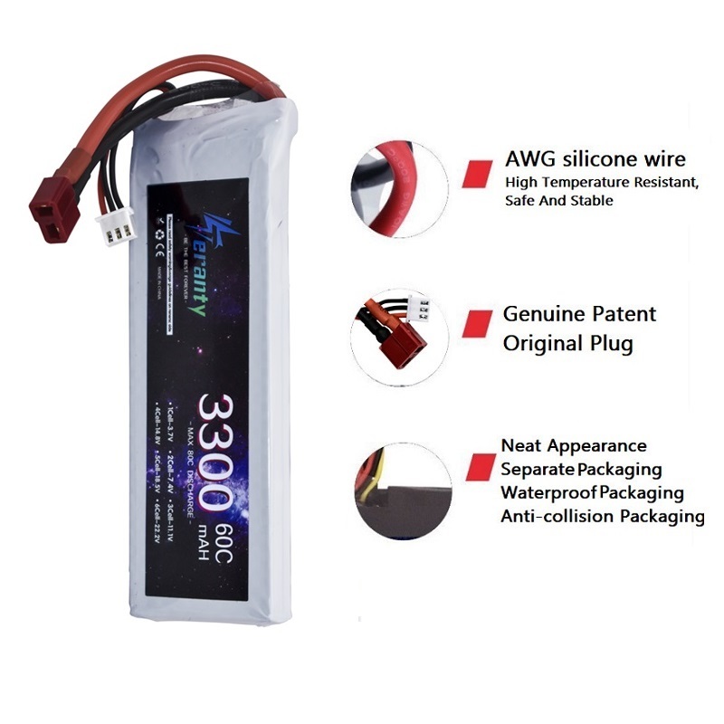 2S 7.4V LiPo Battery 3300mAh 6 - Rc Hobby Boat recension och pris